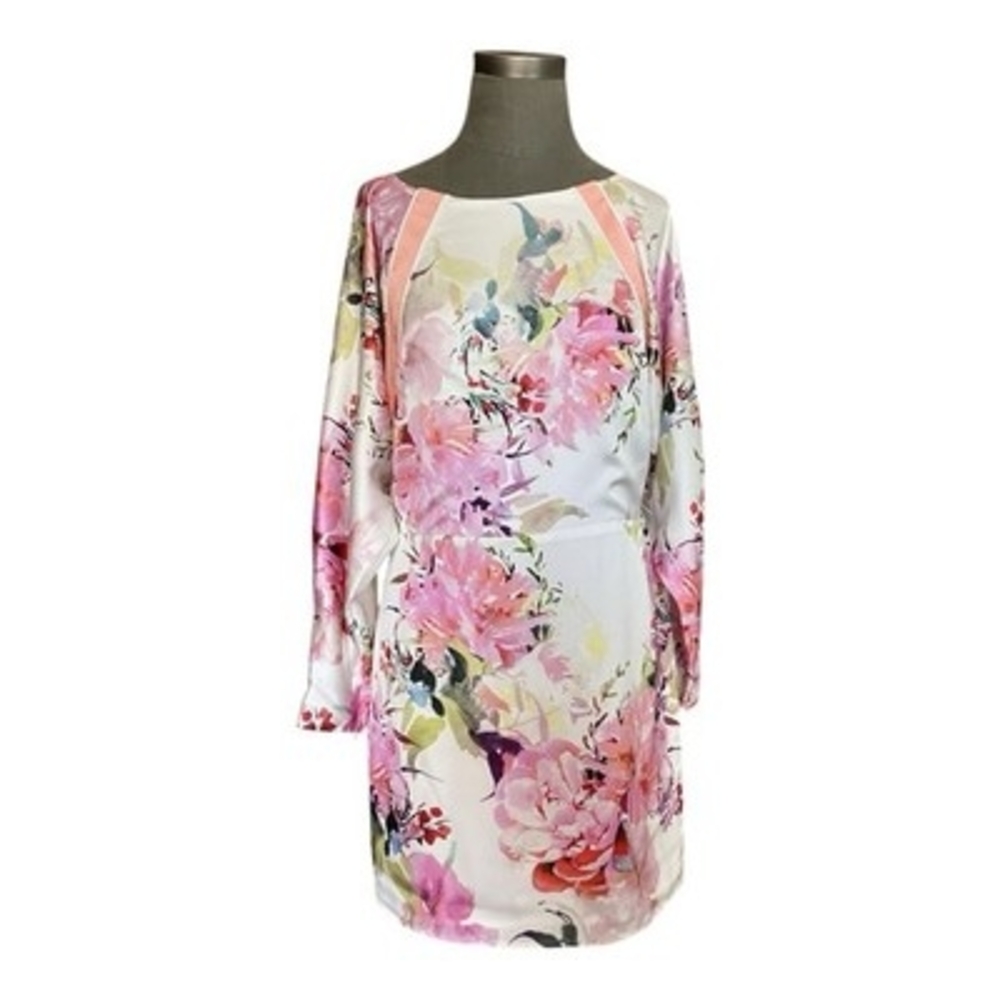 Guess Marciano Petal Perfection Floral Open Back Zip Mini Dress Size L Worn Once - Picture 6 of 13